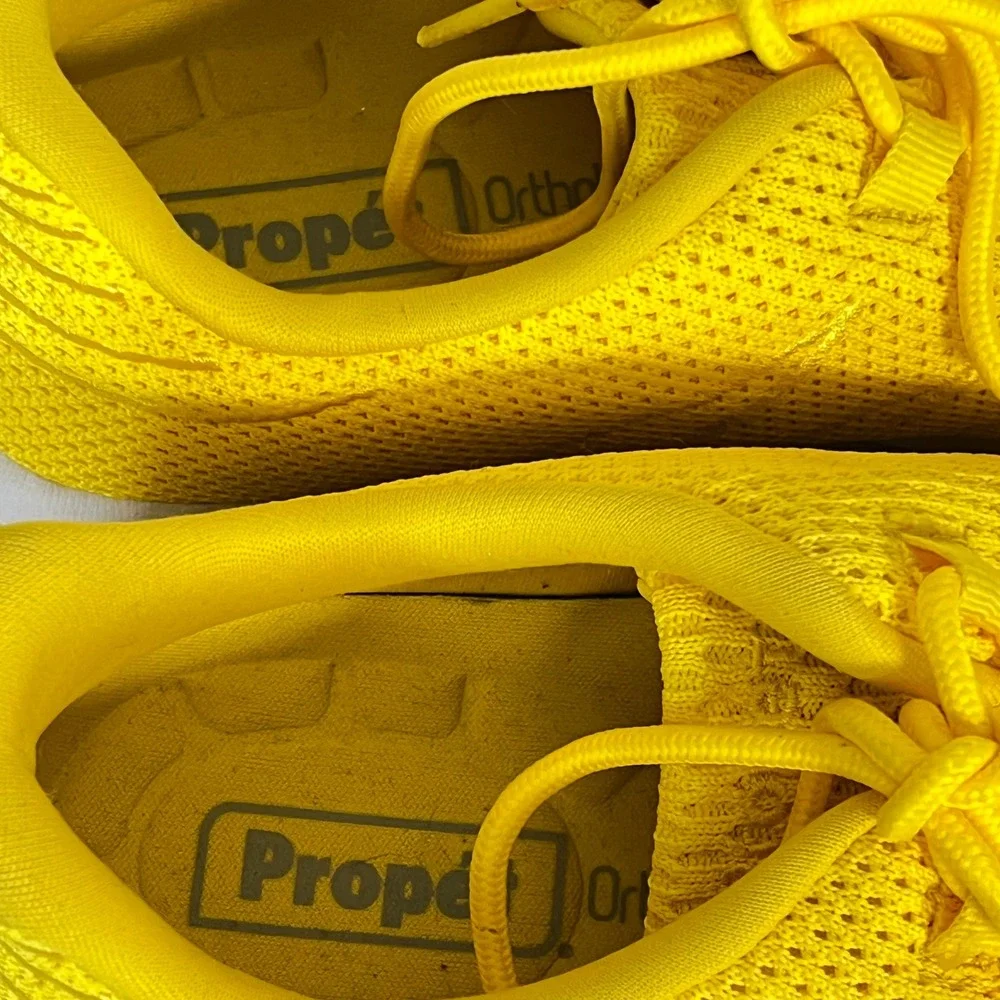 Propét Women's Tour Knit Sneaker in Lemon Size‎ 13 Narrow